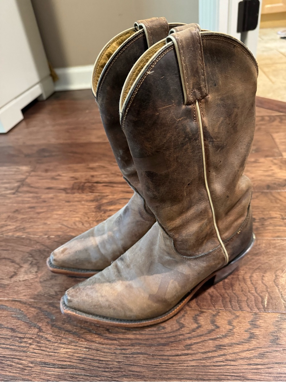 Men's Brown Leather Western Cowboy Boots